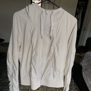Lululemon cream zip jacket size 10